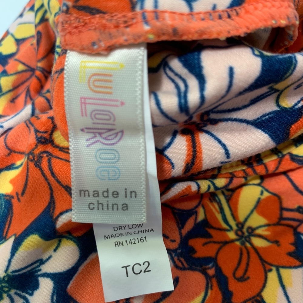 EUC LULAROE TC2 Floral Leggings - Picture 2 of 2